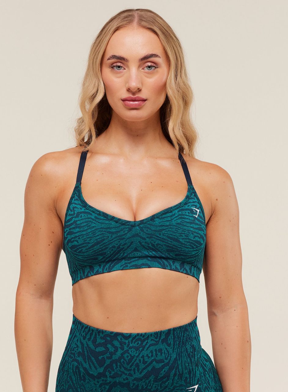 Adapt Animal Seamless Sports Bra - Worn Blue/Peri Blue | M vista 3