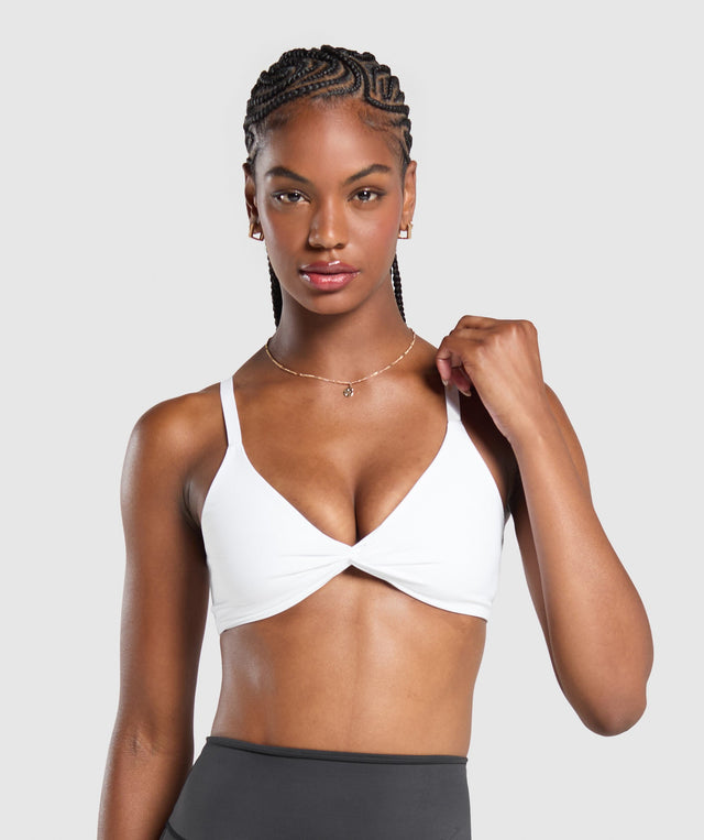 Twist Front Bralette - White | S