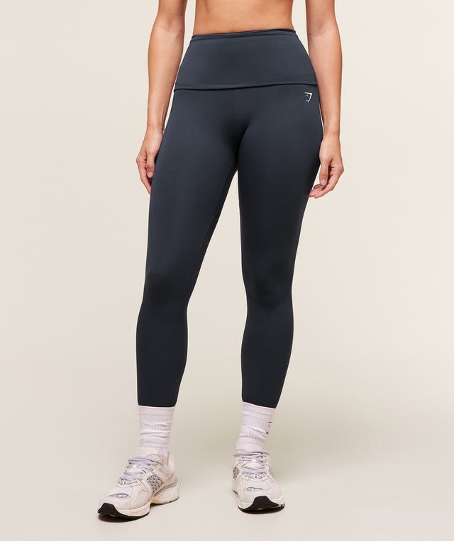 Training Foldover Leggings - Heavy Blue | S