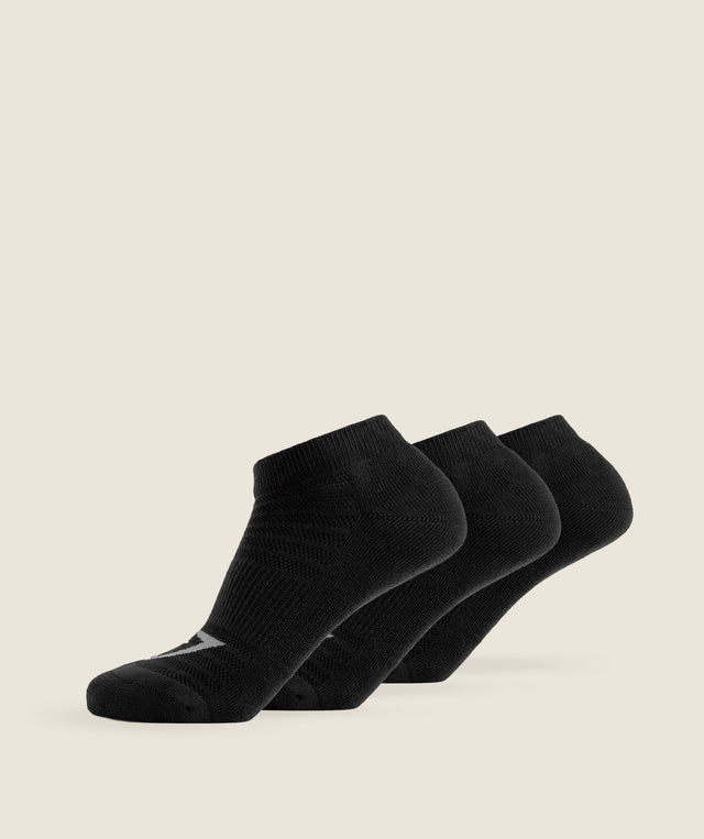 Trainer Socks 3pk - Black | M
