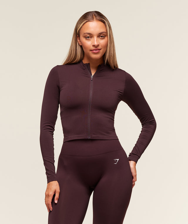 Everyday Seamless Zip Tracktop - Cherry Purple | S