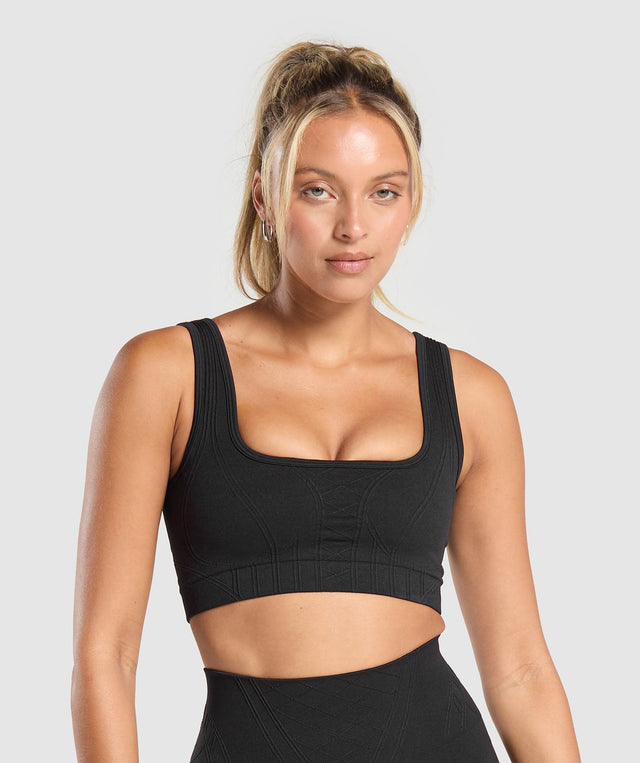 Corset Seamless Sports Bra - Black | S
